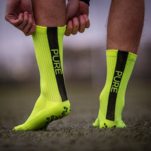 Load image into Gallery viewer, Pure Grip Socks Neon Yellow