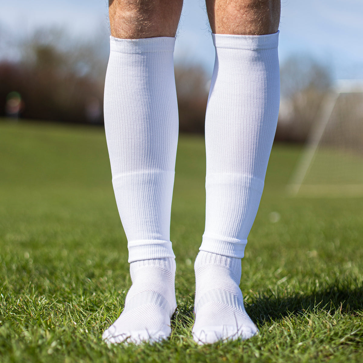 The Grip Sock Grip Socks, Leg Sleeves and Shin Guard Straps Bundle Set WHITE