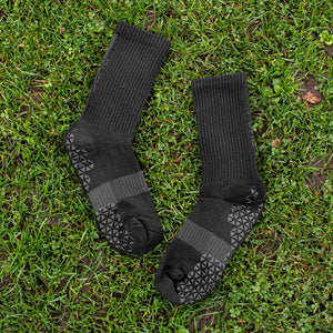 Slide On Non Slip Grip Socks, Classic Black