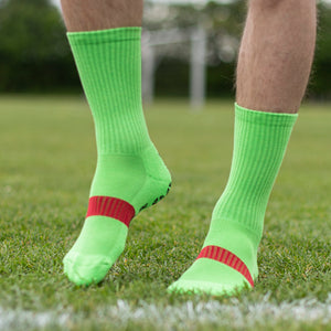 Red Anti Slip Grip Socks For Football