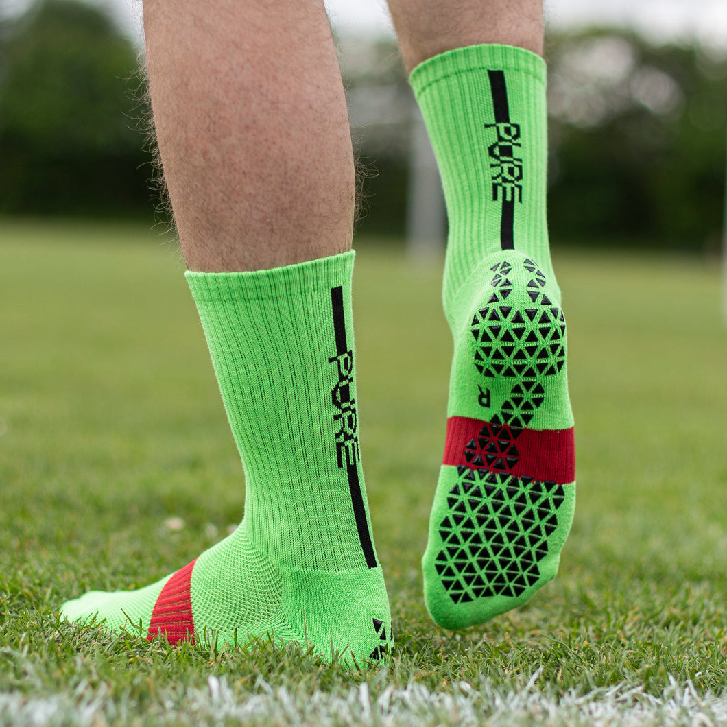 Gripjoy Socks Men's Orange/Pink/Green Compression Socks With Grips