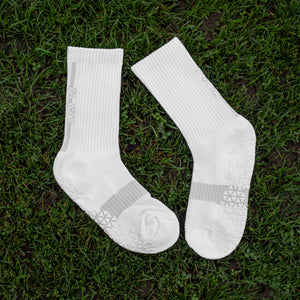 Vice Sport Grip Socks - White Crew
